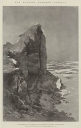 Der Vormarsch auf Dongola, Abou Seir Berg, der südlichste Punkt, der jetzt von den Ägyptern besetzt ist